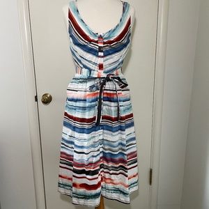 Moulinette Soeurs Watercolor Striped Sleeveless Dress Size 6